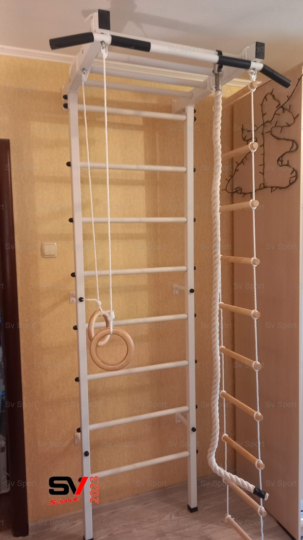 Монтаж шведской стенки Sv Sport в бетонные, кирпичные стены