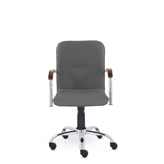 Кресло Самба GTP TG СН D8 (темный орех) S-0422 (темно-серый)