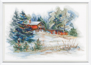 "Зимний этюд"-M875  вышивка