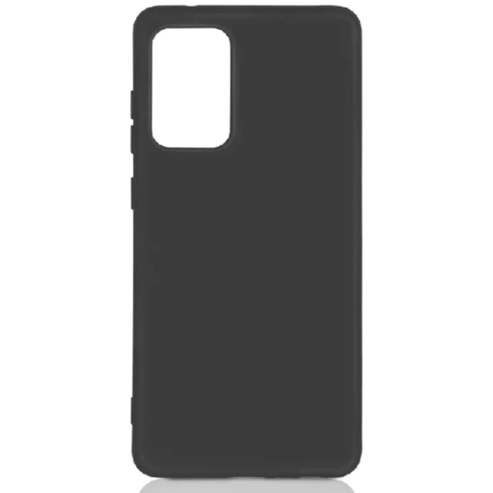 Силиконовый чехол с микрофиброй для Samsung Galaxy A72 black DF