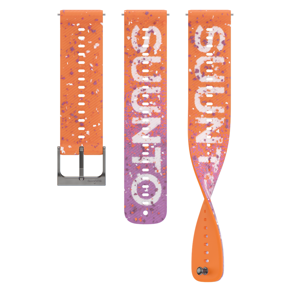 Ремешок силиконовый для часов Suunto 22 мм POWER ORANGE