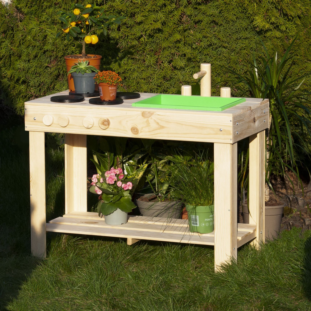 Детская кухня игровая для девочек и мальчиков из массива сосны Офелия, развивающая детская игрушка