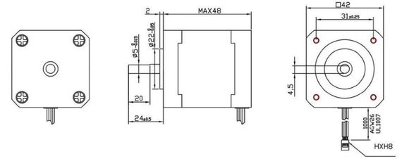Шаговый мотор NEMA17 17HD48002-22B