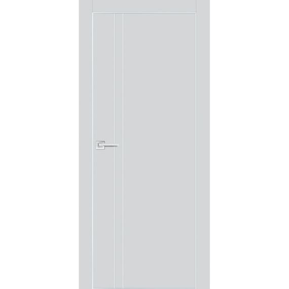 Межкомнатная дверь экошпон Profilo Porte PX-20 агат с чёрной алюминиевой кромкой с 4-х сторон