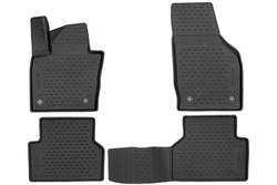 Коврики Premium, 3D в салон AUDI Q3, 2015- , внедор., АКПП, 4 шт. (непревзойденный стиль, полиуретан, чёрные) Element.TRIUMF.CARAUD00001
