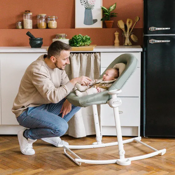 Шезлонг детский Beaba Up&amp;Down Baby Bouncer Plus Lichen