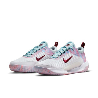 Женские Кроссовки теннисные Nike Zoom Court NXT - white/glacier blue/team orange/dark beetroot