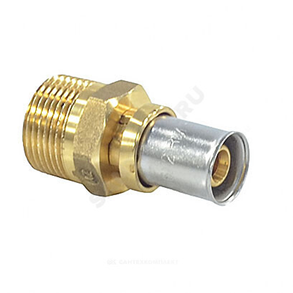 Муфта для МП/PE-X труб латунь пресс Дн 26х3/4" НР RM107 Giacomini RM107Y049