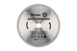 Диск пильный по дереву 305x32/30 мм, 100 зубьев KRANZ KR-92-0136