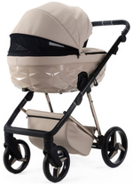 Детская коляска Adamex Quantum Superstar Deluxe 3 в 1 Q-STAR155-K (СВ.БЕЖ.КОЖА+СВ.БЕЖ.ДНО+БЕЖ.РАМА)