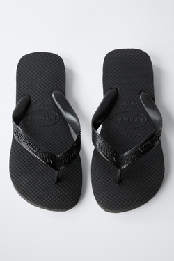 ZARA X HAVAIANAS ® САНДАЛИИ, ЧЕРНЫЙ