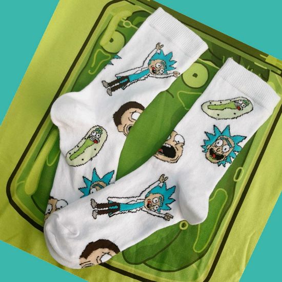 Носки Рик и Морти "Рик и жуткий крик", р-р 36-40 (белый)