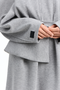 Платье трикотажное с баской BODYCODE Gray Melange