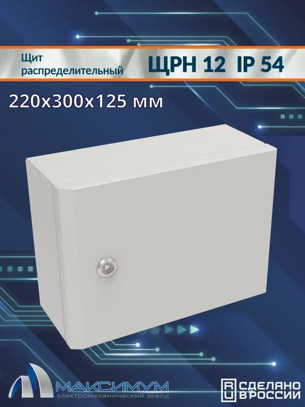Корпус щита распределительного навесного ЩРН-12 (220х300х125) IP54 , металл