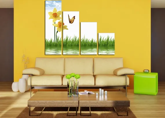 Модульная картина "Летние бабочки"