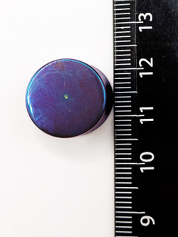 Тоннель 15 мм из Титана G23 фиолетовый. 1 шт