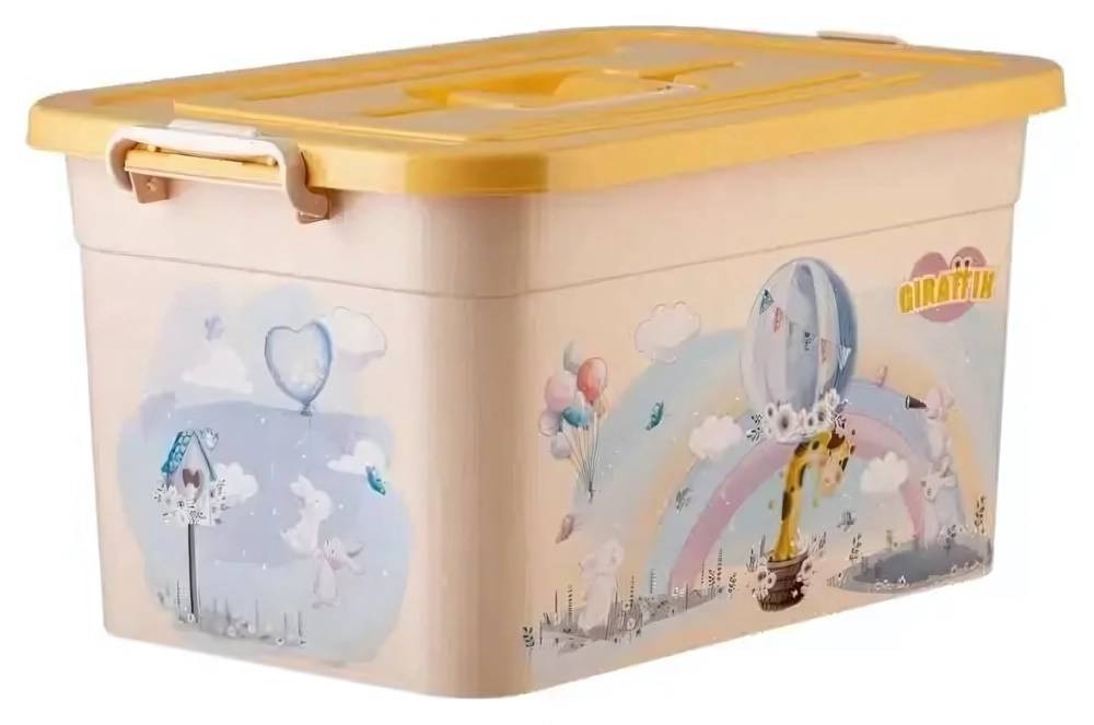Контейнер для хранения игрушек с ручкой и защелками GIRAFFIX 41,5*27*22см, 15л