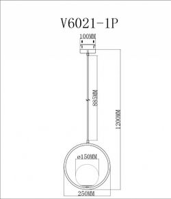 Подвесной светильник Moderli Barocco V6021-1P