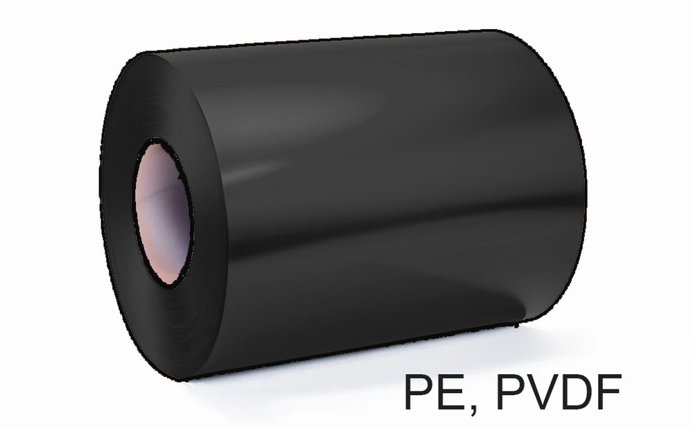 Штрипс 0,8 мм RAL9004 Черный PVDF гарантия 20 лет алюминиевый для кровли