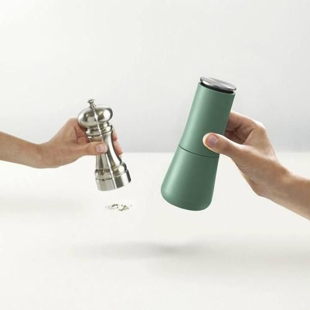 Набор 2 мельницы для соли и перца, регулировка помола, цвет серый и зеленый