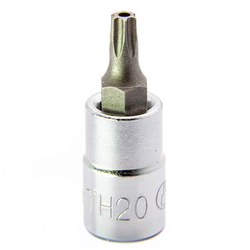 2025TH20 Торцевая головка со вставкой TORX с отверстием  1/4" ТH20