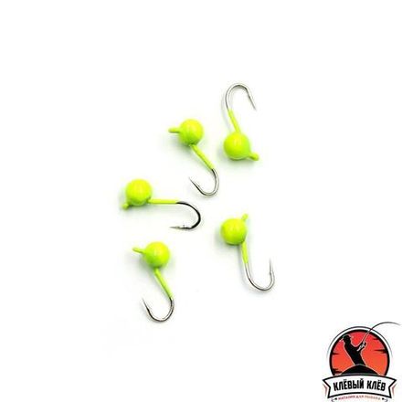Мормышка вольф"ЯМАН"Шар с ушк, р.5, вес 1,20 цв.лимон