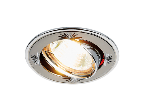 Встраиваемый точечный светильник 104A CF GU/CH черный/хром MR16