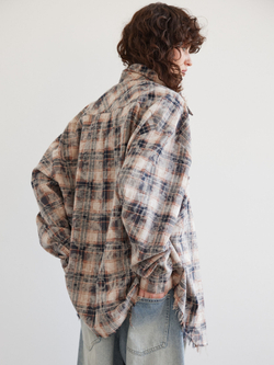 Рубашка Grunge, сине-бежевая