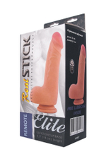 Вибратор с пультом ДУ RealStick Elite Vibro, перезаряжаемый, TPR, телесный, 10 режимов вибраци