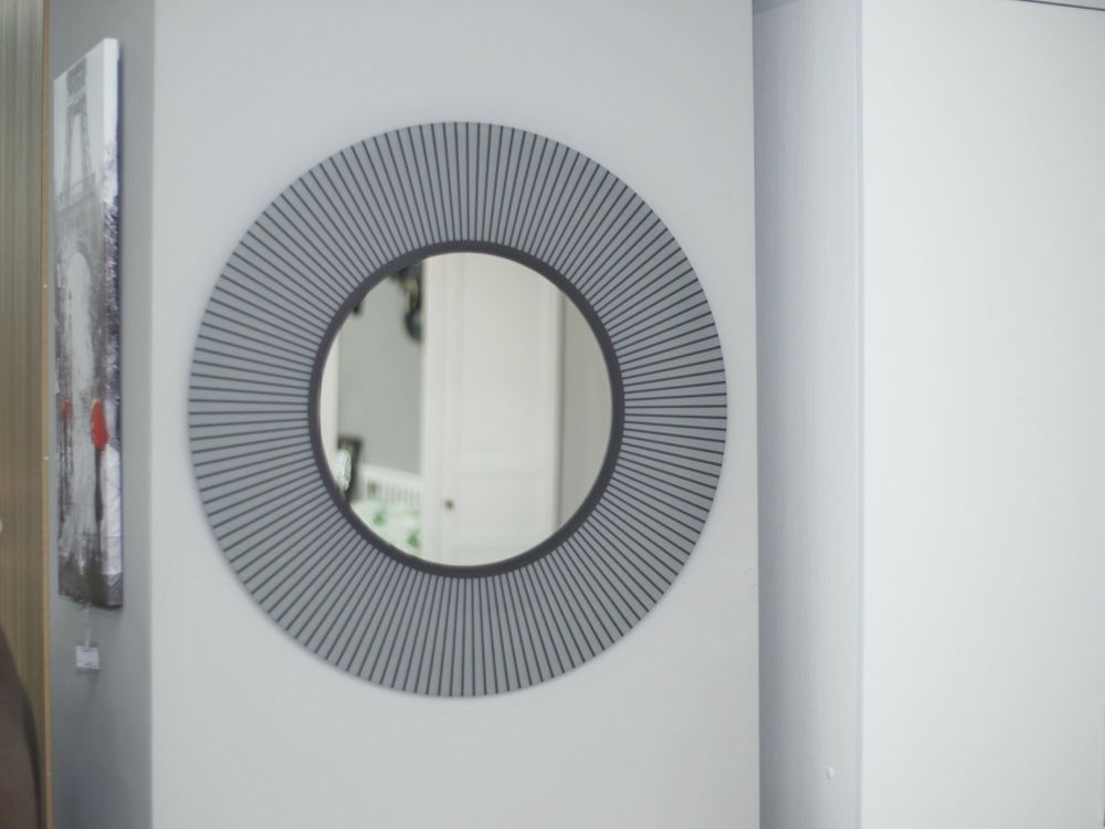 Зеркало Круглое с uv-печатью серебро (диаметр 70см), Sunmax, г. Пенза