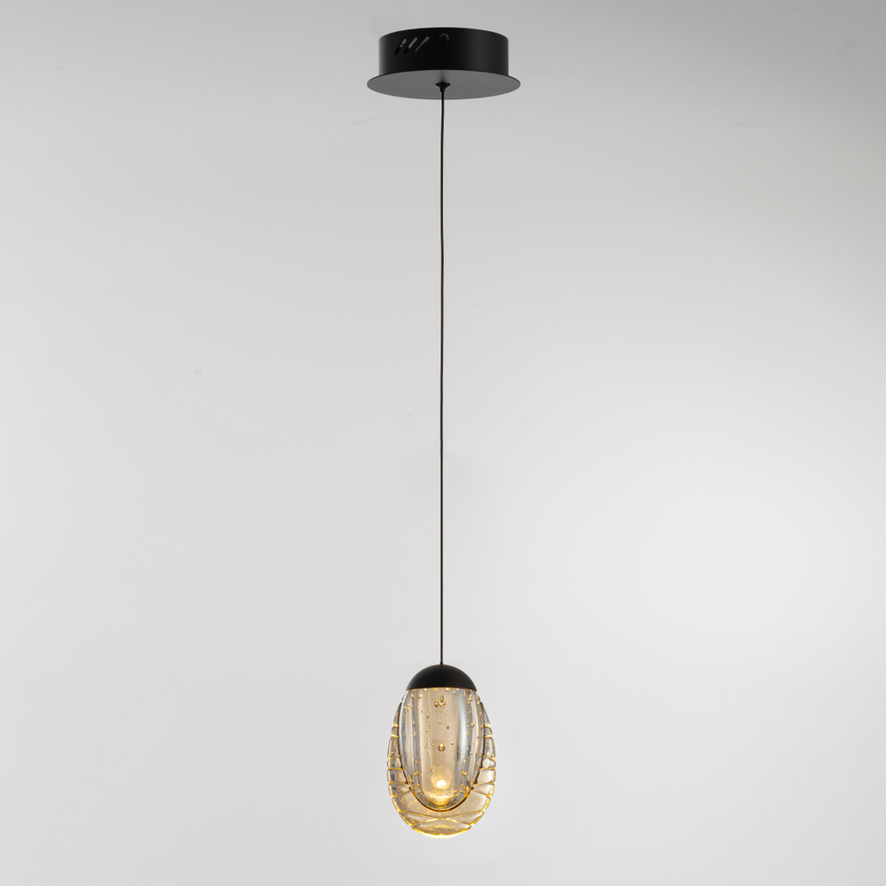 Подвесной светильник MD25090022-1A matt black/champagne