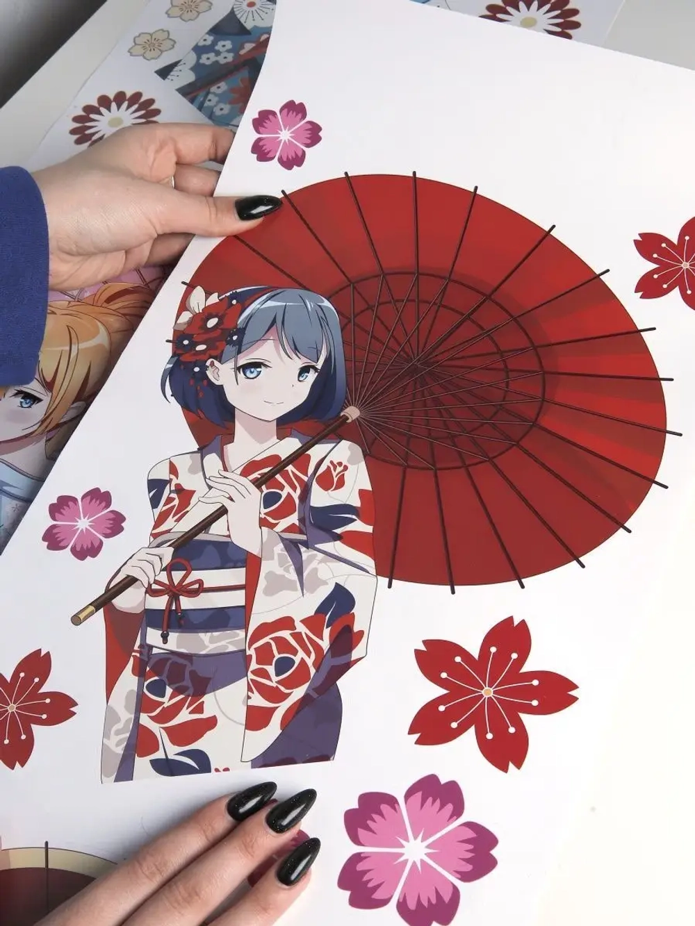 Наклейки аниме большой набор виниловых интерьерных стикеров