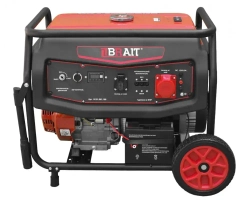 Генератор бензиновый BRAIT BR9500VE (7.0/7.5 кВт, 220 и 380 В, трехфазный, электростартер, счетчик моточасов) / бензогенератор / резервное питание