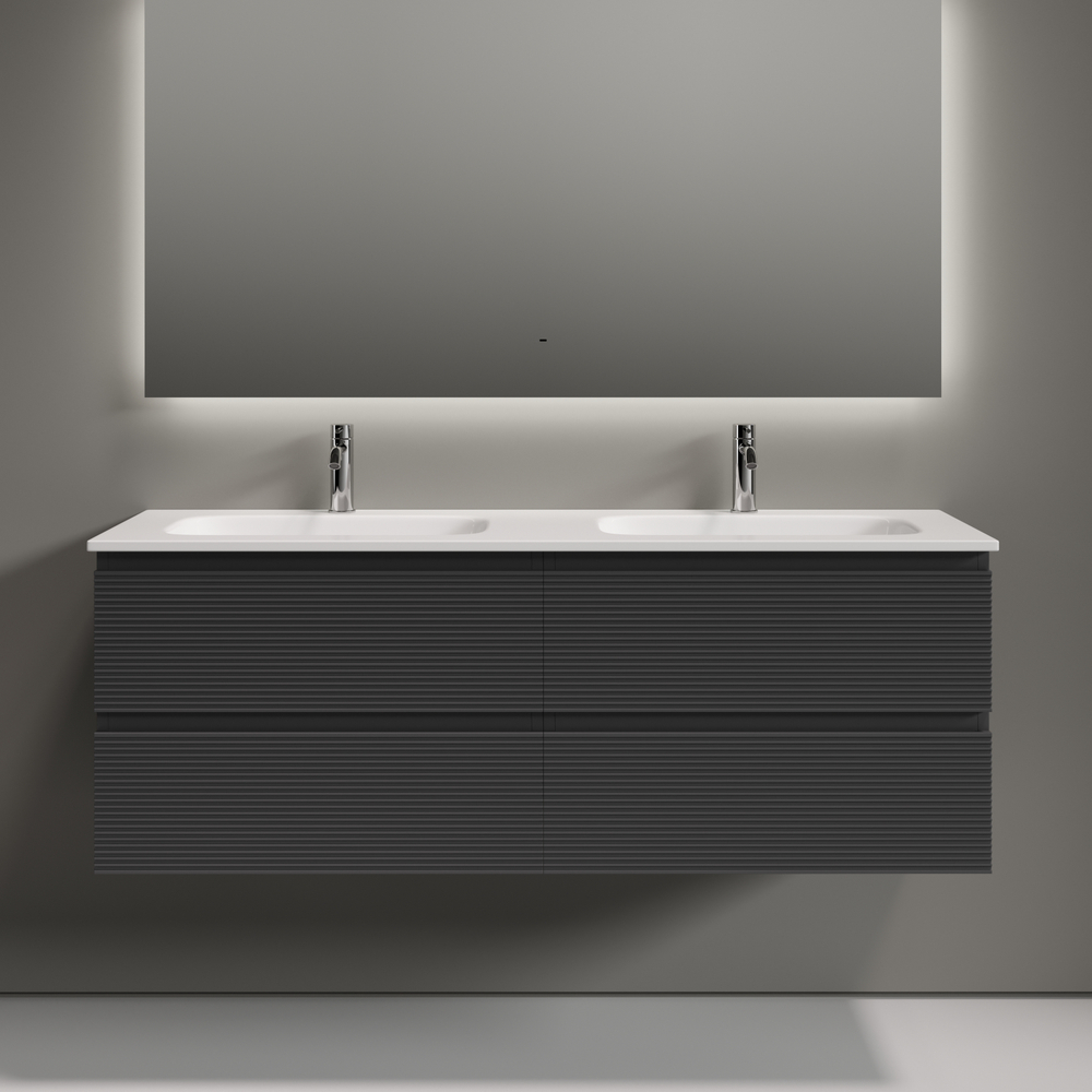 Тумба подвесная Sancos Folk c двумя ящиками 690х445х500, Grey soft, FL70GS