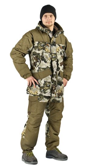 Костюм демисезонный "ГЕРКОН-ВЕСНА/ОСЕНЬ" расцветка камуфляжная "Желтые соты"/хаки.