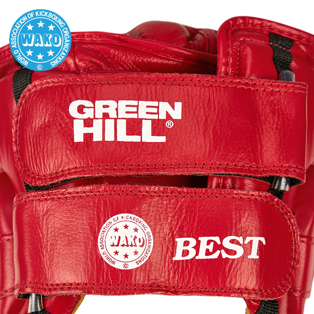 HGB-4016w Кикбоксерский шлем BEST WAKO Approved красный