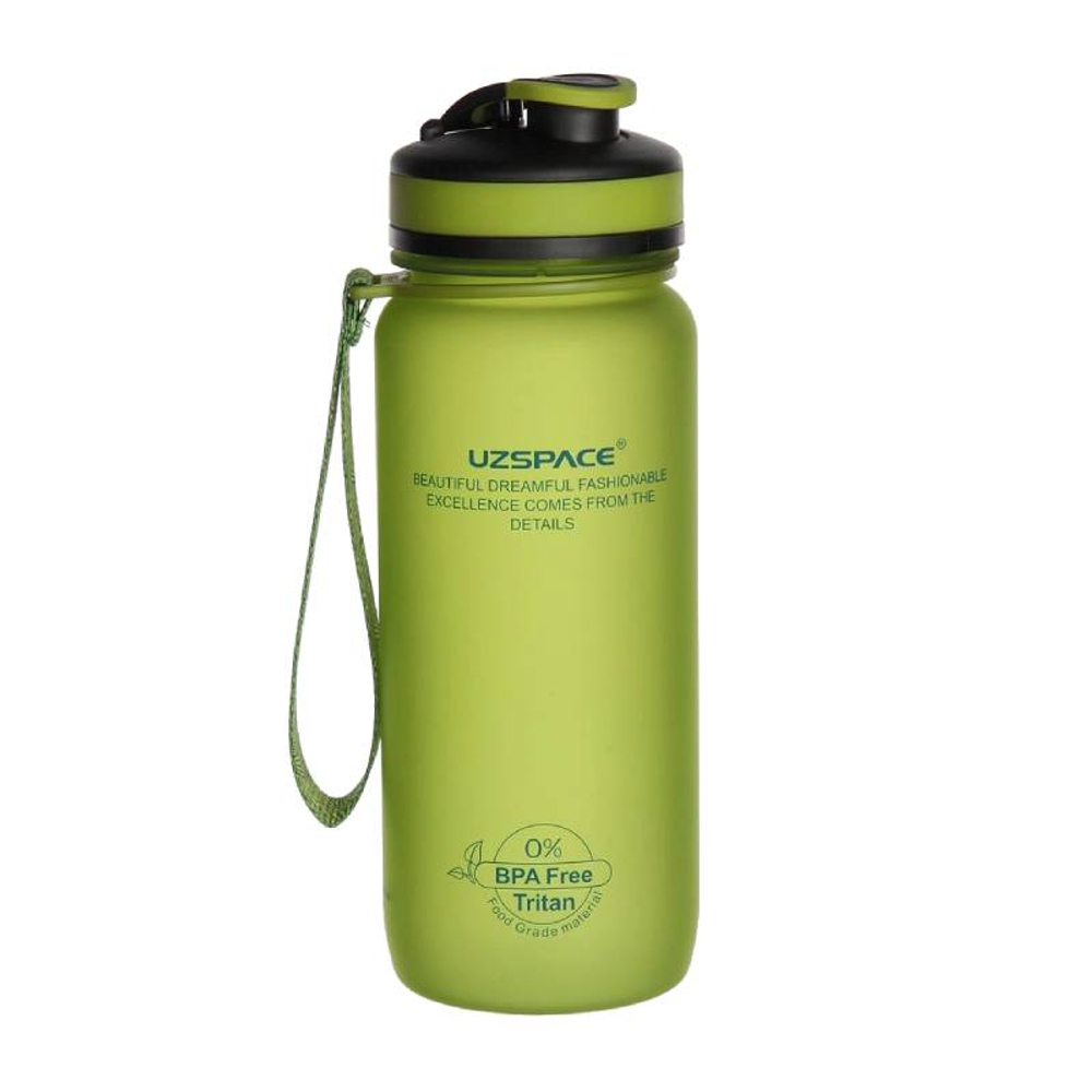 Спортивная бутылка для воды Uzspace Colorful Frosted с мерной шкалой 650 мл