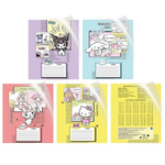 Тетрадь А5 18л. клетка "Hello Kitty and Friends" в доп.ПВХ обложке, с полями, 92% белизна, офсет 65