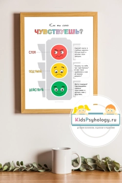 Плакат "Светофор моих чувств"