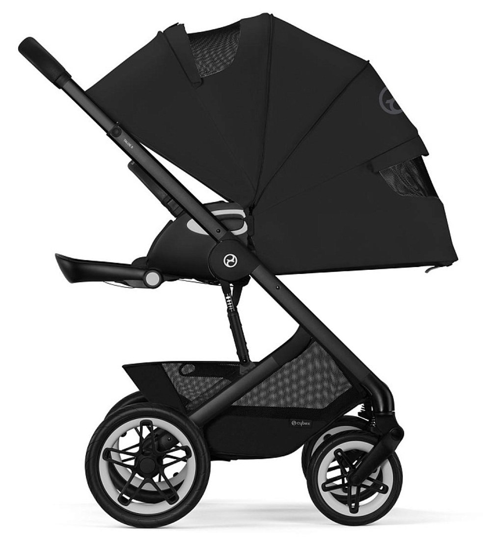 Коляска 2 в 1 Cybex Talos S Lux BLK Moon Black с дождевиком прогулочного блока