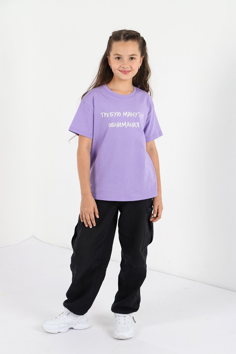 Фуфайка (футболка) для девочки Кэш-1 Виотекс ЛИЛОВЫЙ