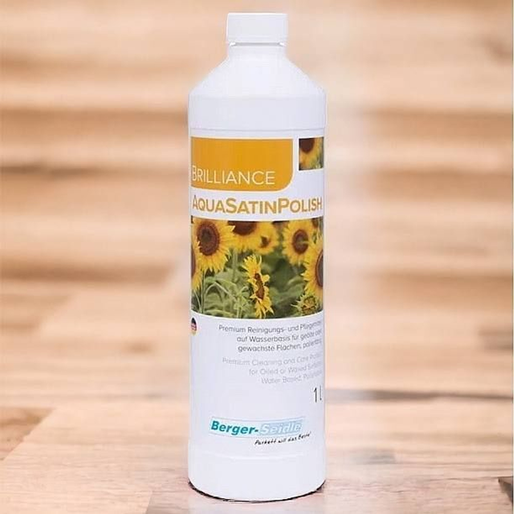 Berger Aqua-Satin Polish для очистки и ухода для паркета под маслом или масло-воском 1л