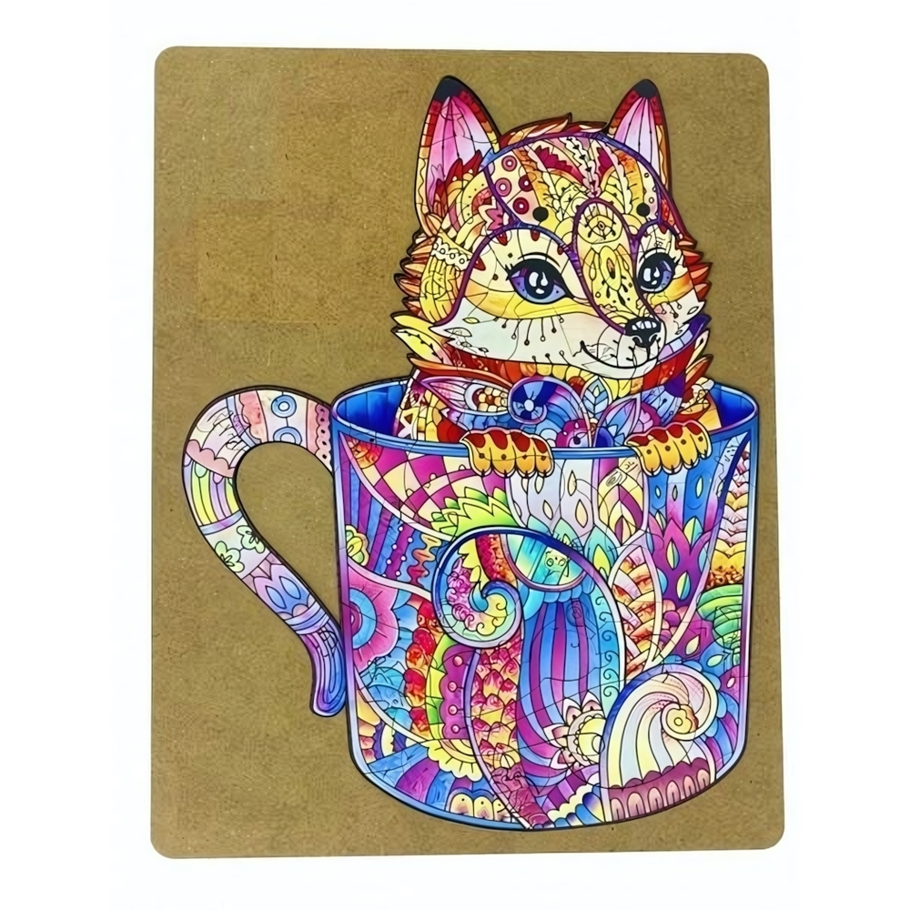 Пазл деревянный фигурный "Лисенок" 68дет. МС-5577-19 (Basir)