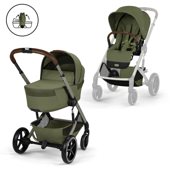 Детская коляска Cybex Balios S Lux TPE 2 в 1 Moss Green