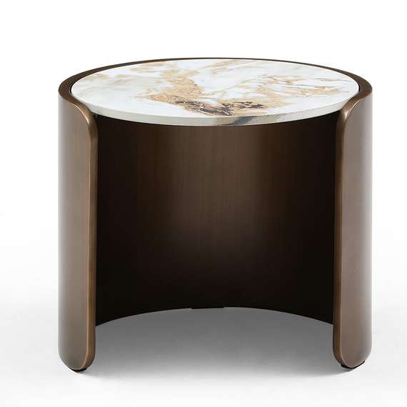 Журнальный столик Savoy Ø40х35 см, белая керамика