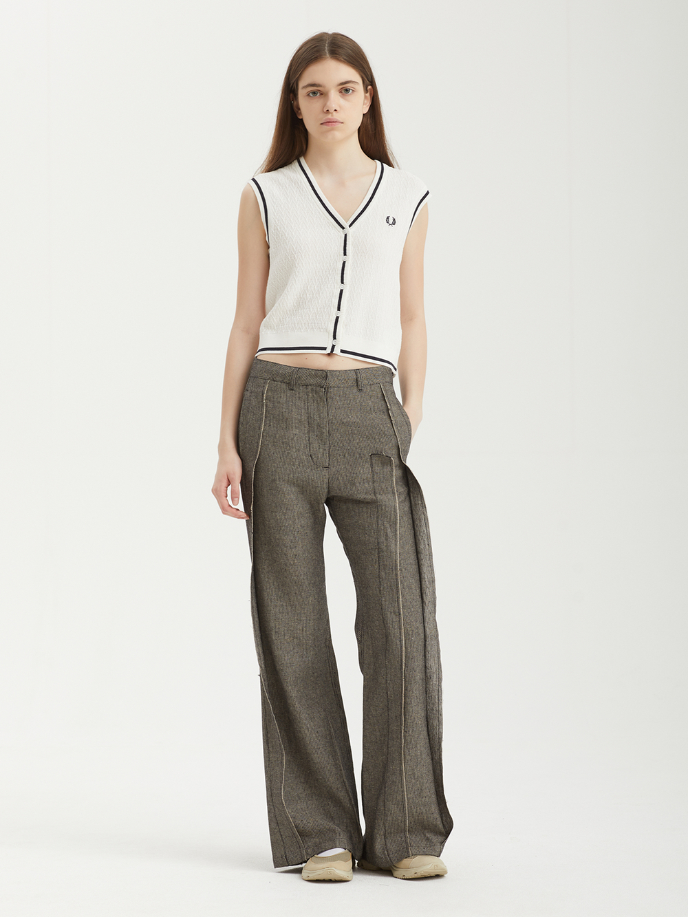 Женский Жилет Button-through Textured Knit