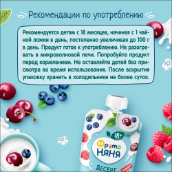 Фрутоняня пауч Десерт из яблок и ягод 90г с 18 месяцев