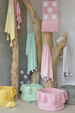 Корзина Lorena Canals Tassels Soft Mint (30 x Ø45 см)