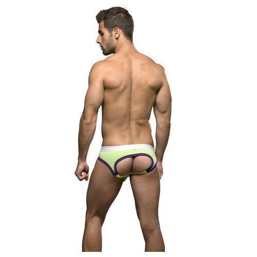 Мужские трусы джоки салатовые Andrew Christian Rainbow   AC9745