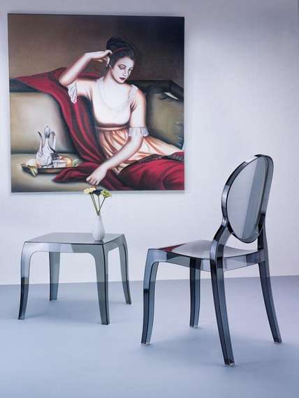 Стул Elizabeth прозрачный черный